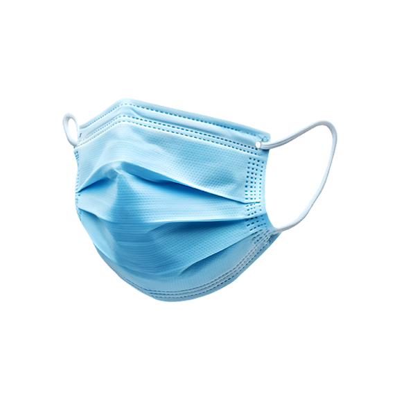 Light blue & black disposable face